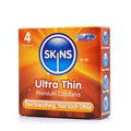 Skins Condoms Ultra Thin 4 Pack Skins Condoms / Wholesale Condoms / Skins Sexual Health / Skins