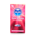Skins Dots & Ribbed Condoms (4, 12, 16) Condoms Skins 12 Pack