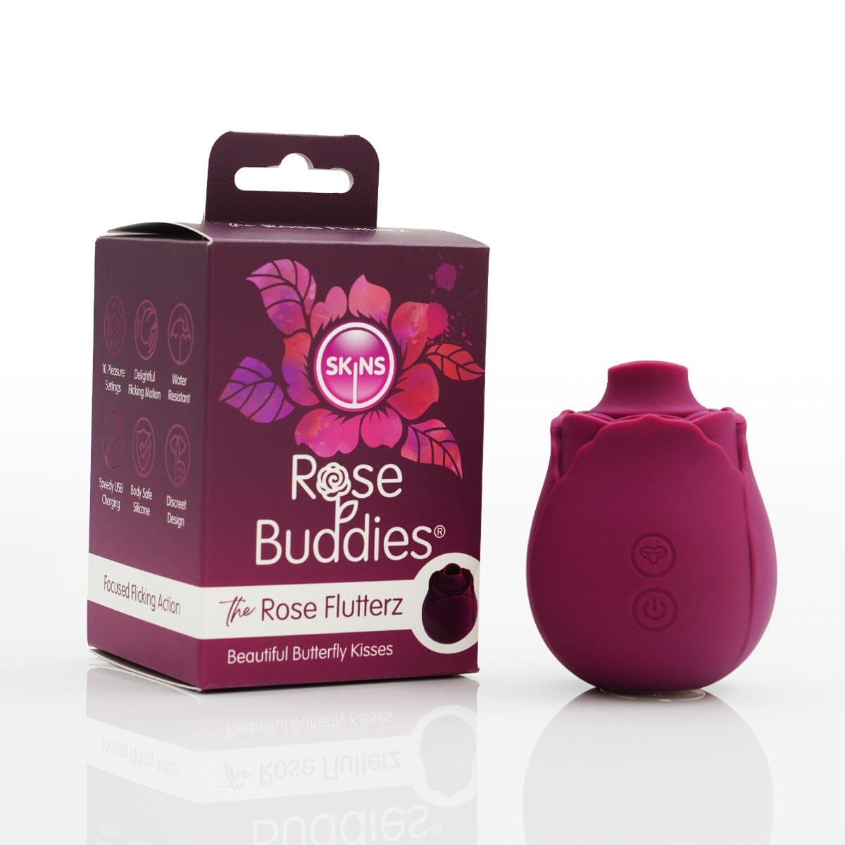 trying the rose toy Rose Flutterz - Skins Rose Buddies Vibrator