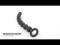 S&M Black Silicone Anal Beads Anal Play / Sportsheets