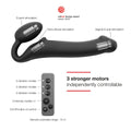 Strap On Me - Vibrating Bendable Strap-On - M - Black New Products / Sex Toys / Dildos / Strap ons / Strap On Me / Your Pleasure Toys
