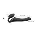 Strap On Me - Vibrating Bendable Strap-On - M - Black New Products / Sex Toys / Dildos / Strap ons / Strap On Me / Your Pleasure Toys