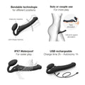 Strap On Me - Vibrating Bendable Strap-On - M - Black New Products / Sex Toys / Dildos / Strap ons / Strap On Me / Your Pleasure Toys