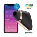 Satisfyer App Enabled Love Triangle Air Pulse Stimulator Suction Vibrator Satisfyer Black