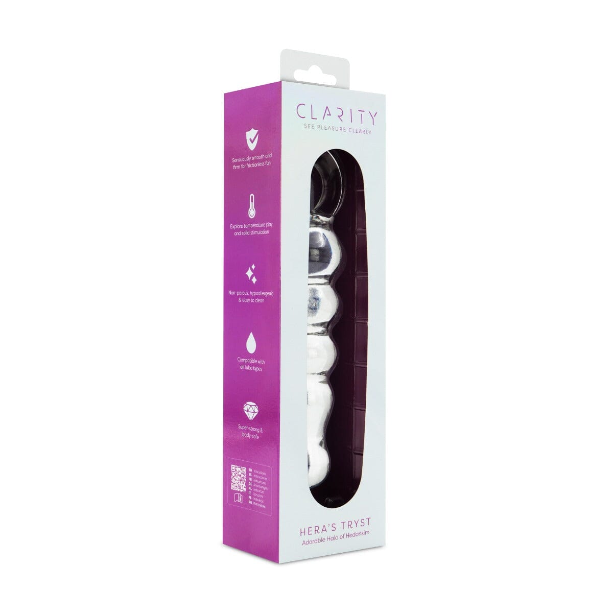 Clarity Hera's Tryst Glass Dildo | Elegant Sculpted Glass Toy Your Pleasure Toys Clarity Hera's Tryst Glass Dildo | Elegant Sculpted Glass Toy Your Pleasure Toys