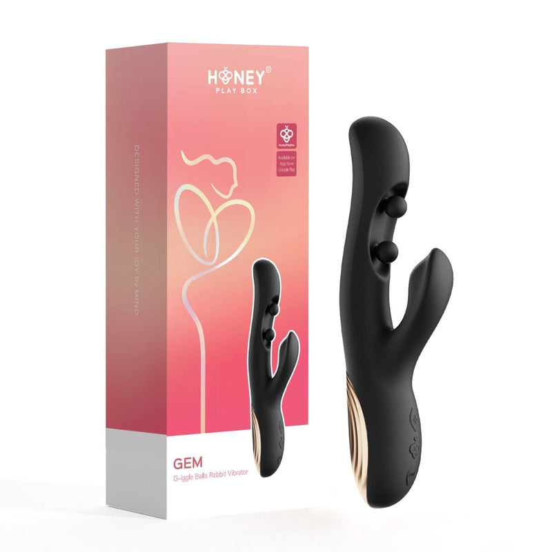 Honey Play Box – Gem – Twin Balls Rabbit Vibrator (App Controlled Pressure Sensing) Honey Play Box / Your Pleasure Toys 