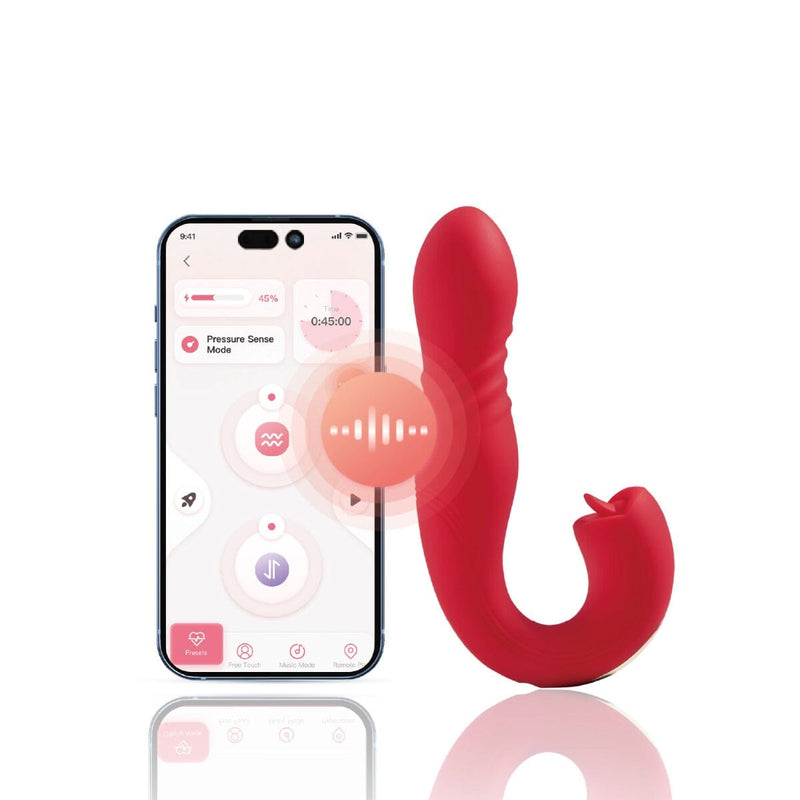 Honey Play Box - Joi Thrust 2 - Thrusting G Spot Vibrator & Tongue Clit Licker (App Controlled Pressure Sensing) Honey Play Box / Your Pleasure Toys 