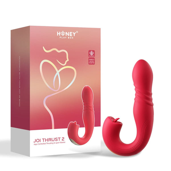 Honey Play Box - Joi Thrust 2 - Thrusting G Spot Vibrator & Tongue Clit Licker (App Controlled Pressure Sensing) Honey Play Box / Your Pleasure Toys 