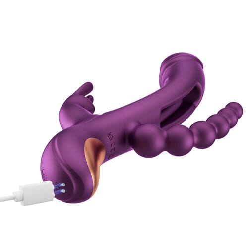 Honey Play Box - Trilux - Kinky Finger Rabbit Vibrator with Anal Beads Bullets & Mini Vibes / Wholesale Vibrators / Honey Play Box / Your Pleasure Toys 