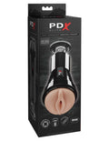 Pipedream - PDX Elite - Cock Compressor Vibrating Stroker - Light/Black New Products / Sex Toys / Male Masturbators / Pipedream / PDX Elite / Pipedream 