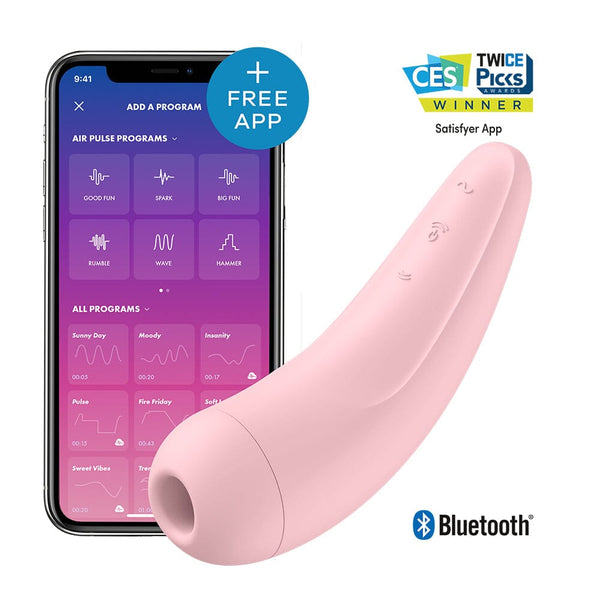 Satisfyer App Enabled Curvy 2+ Suction Vibrator Satisfyer Pink 
