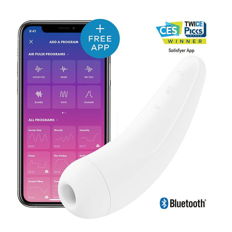 Satisfyer App Enabled Curvy 2+ Suction Vibrator Satisfyer White 
