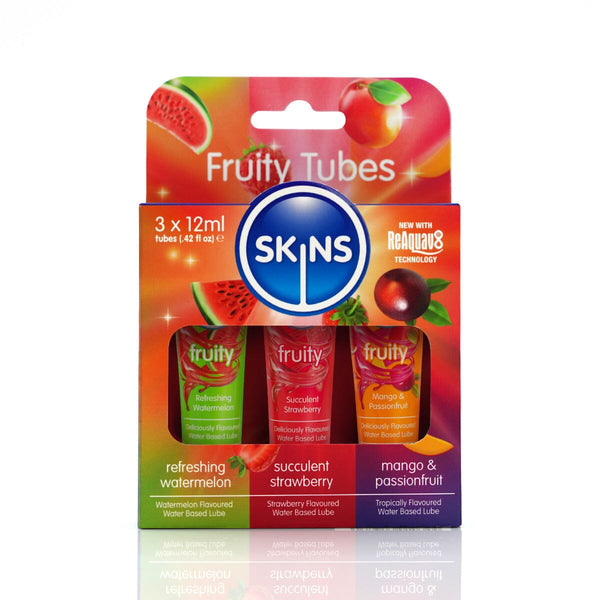 Skins 12ml Sampler Tubes - Fruity Lubes 3 Pack New Products / Condoms & Lubes / Wholesale Lubes / Skins Sexual Health / Skins 