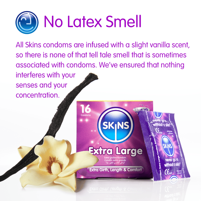 Skins Condoms Extra Large 4 Pack Skins Condoms / Wholesale Condoms / Skins Sexual Health / Skins 