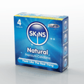 Skins Condoms Natural 4 Pack Skins Condoms / Wholesale Condoms / Skins Sexual Health / Skins 