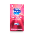 Skins Dots & Ribbed Condoms (4, 12, 16) Condoms Skins 12 Pack 