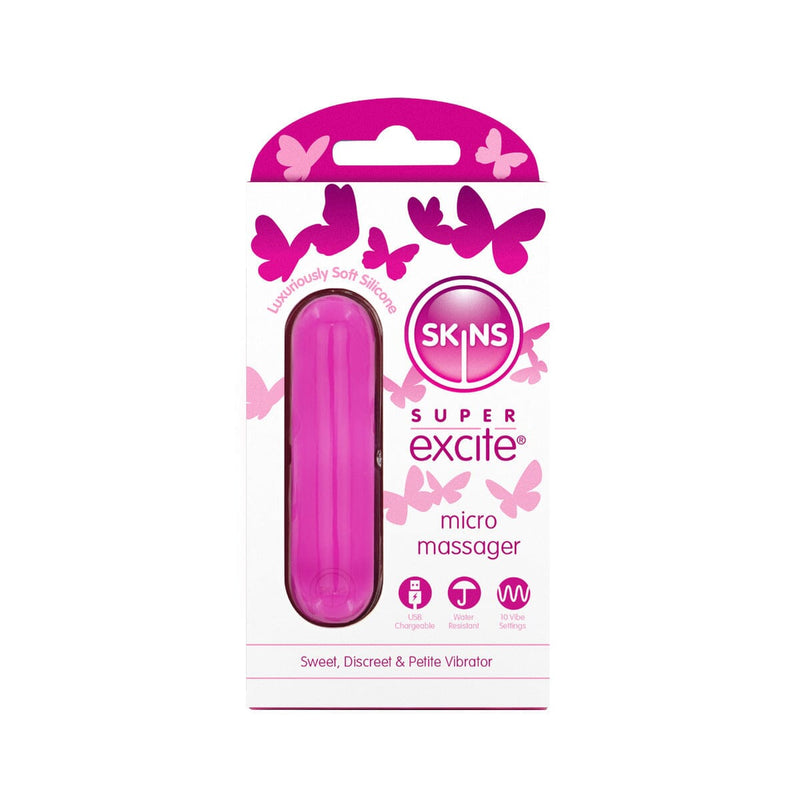Skins Super Excite Rechargeable Pink Bullet Vibrator Your Pleasure Toys Skins Super Excite Rechargeable Pink Bullet Vibrator Your Pleasure Toys