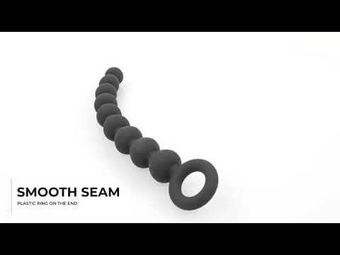 S&M Black Silicone Anal Beads Anal Play / Sportsheets 
