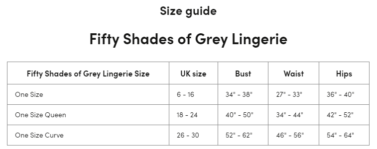 Fifty Shades of Grey Captivate Spanking Bodystocking Body Stocking Fifty Shades of Grey 