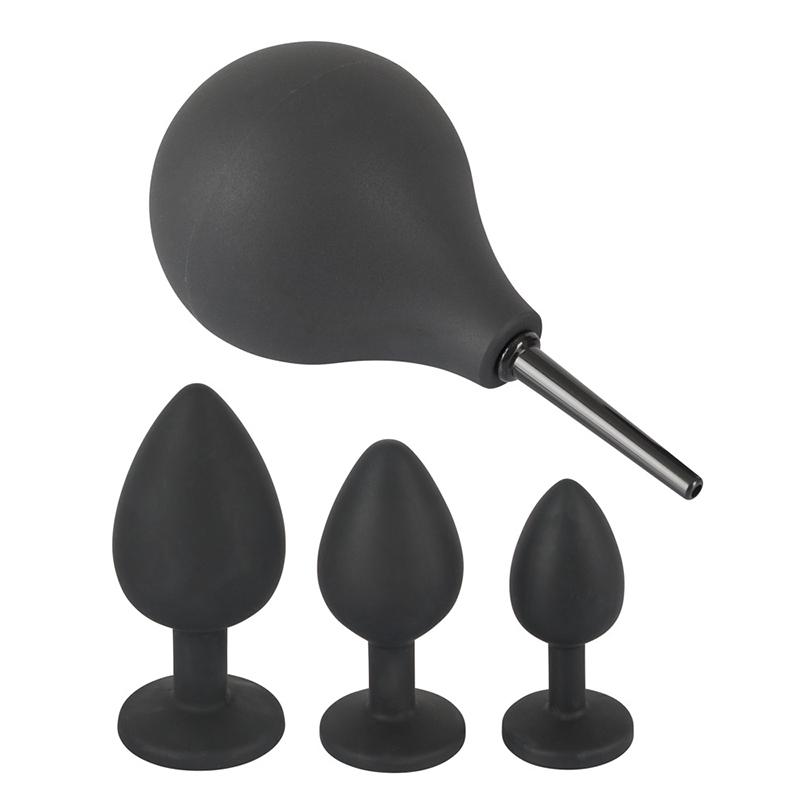 Jewelled Butt Plug Set with Douche Butt Plug Training Sets Your Pleasure Toys 