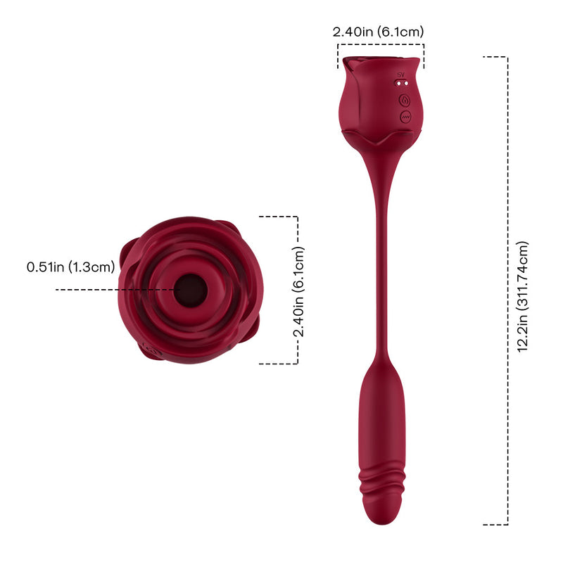 Rose Toy with Thrusting Bullet Your Pleasure Toys 