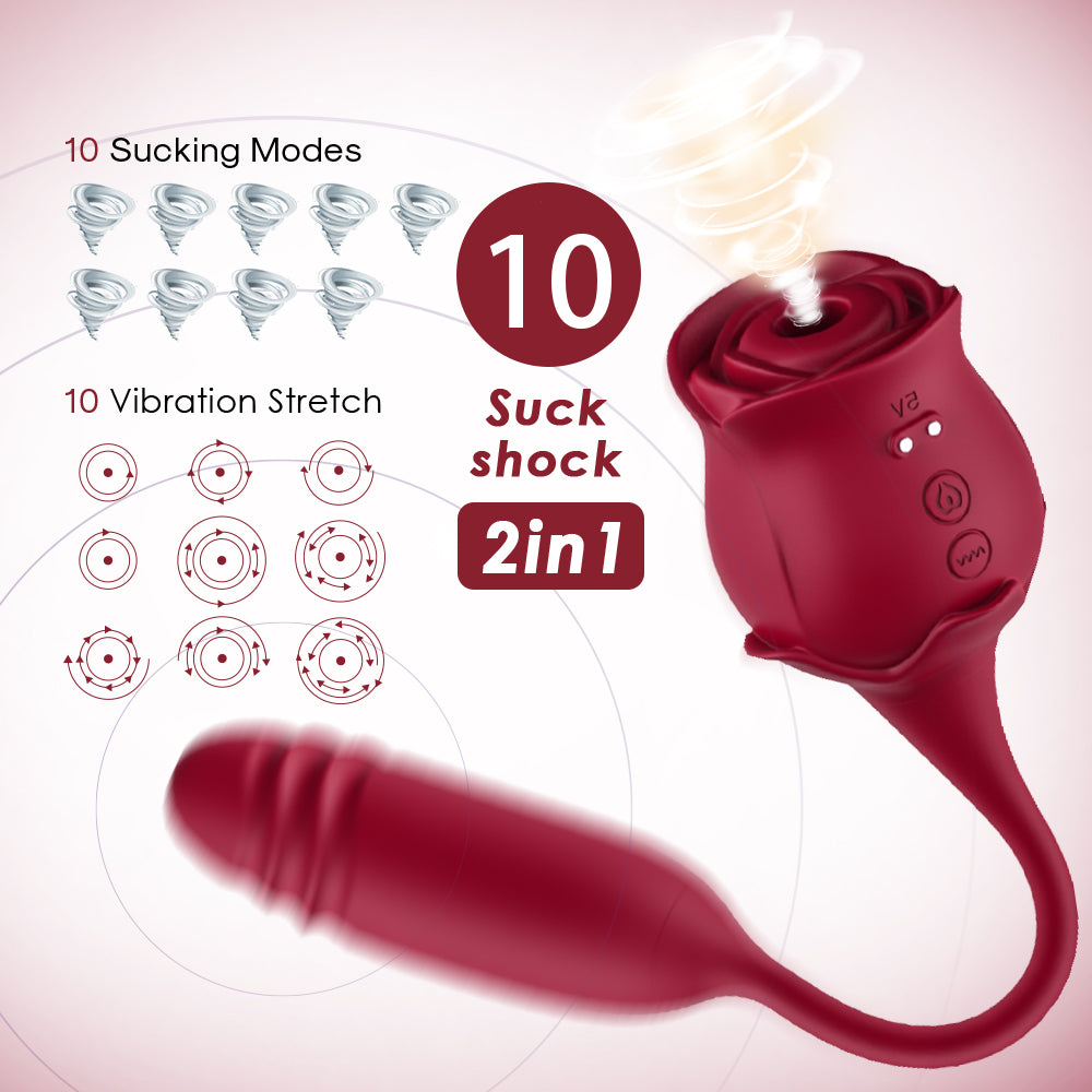 Rose Toy with Thrusting Bullet Your Pleasure Toys Rose Toy with Thrusting Bullet Your Pleasure Toys
