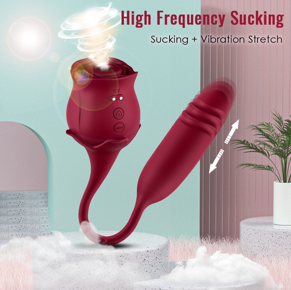 Rose Toy with Thrusting Bullet– Your Pleasure Toys