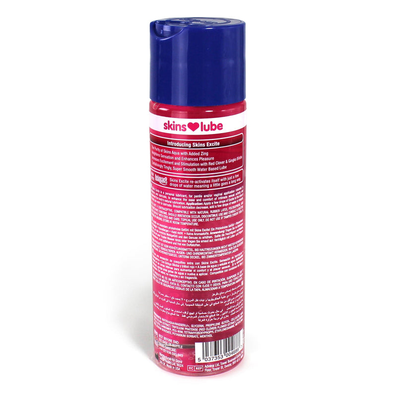 Skins Excite Tingling Water Based Lubricant 130ml Lubricant Skins 