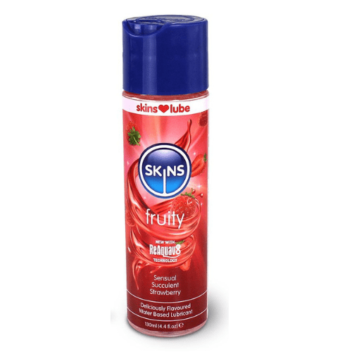 Skins Flavoured Water Based Lubricant 130ml Lubricant Skins Strawberry 