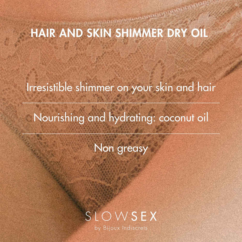 Slow Sex Hair and Skin Shimmer Dry Oil - Your Pleasure Toys