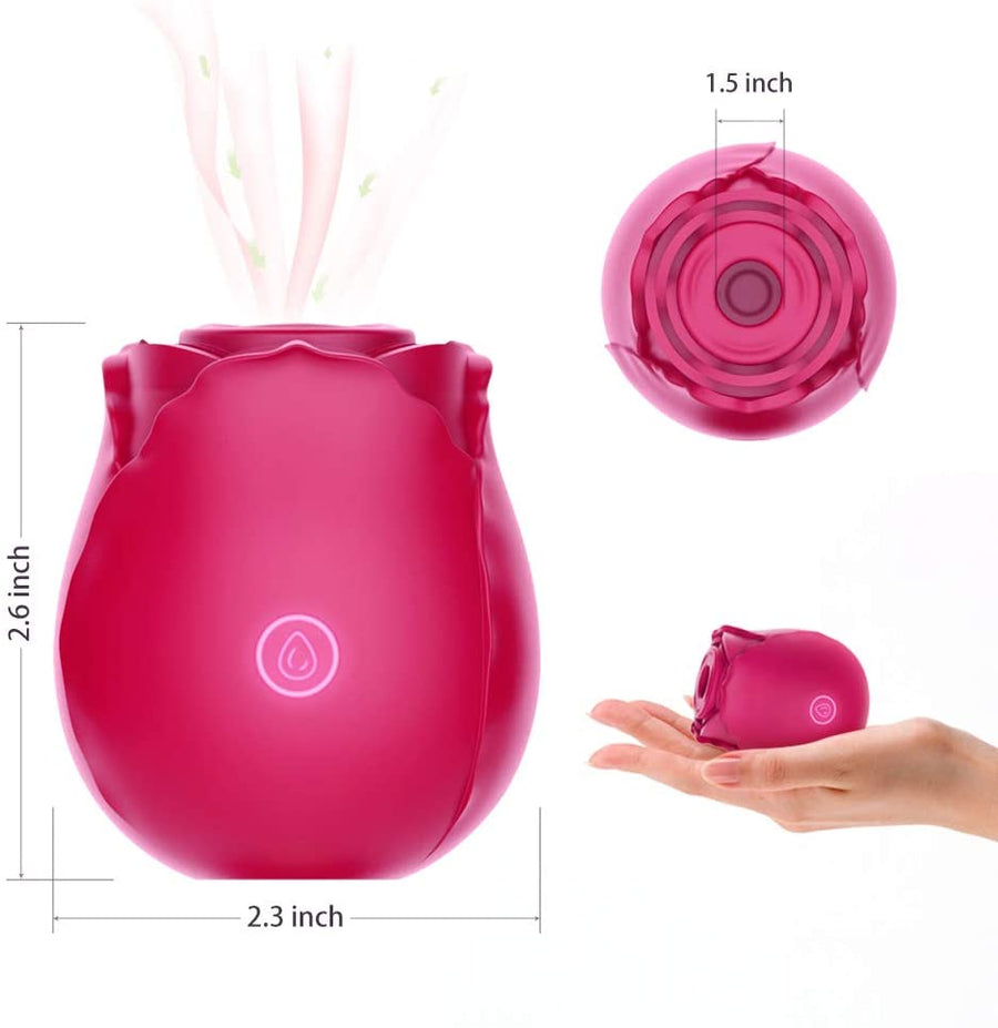 all natural lubricant for sensitive skin ROSEMOON App-Controlled Suction Rose Vibrator