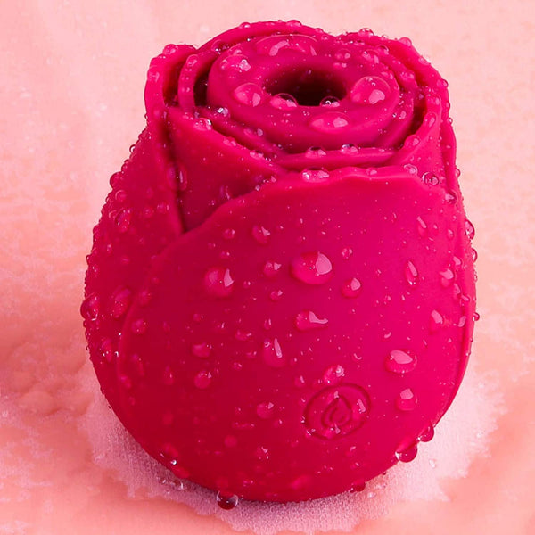 rose.sex.toy Thrusting Dildo with Rose Suction Vibrator