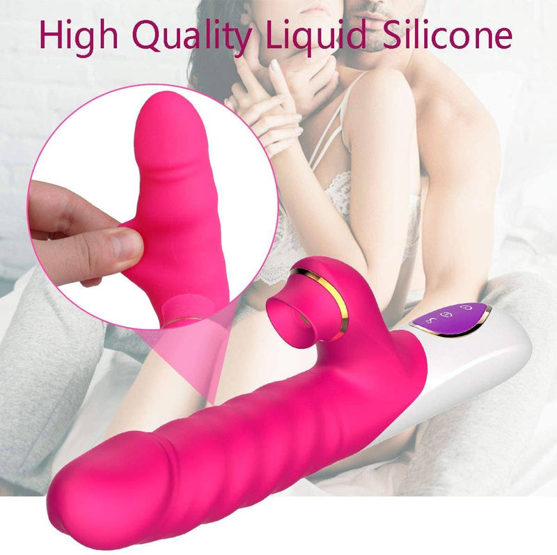 Telescopic Thrusting & Licking Rabbit Vibrator - Your Pleasure Toys