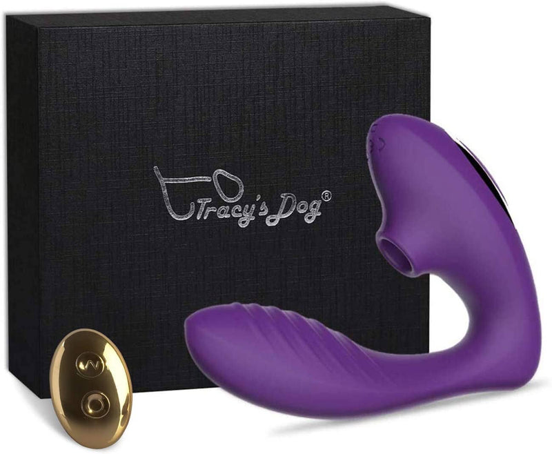 Purple) Tracy's Dog Clitoral Sucking Vibrator, G Spot Clitorus