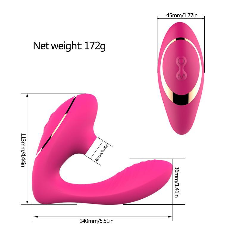 Tracy's Dog Clitoral Suction Vibrator - Dimensions - Your Pleasure Toys